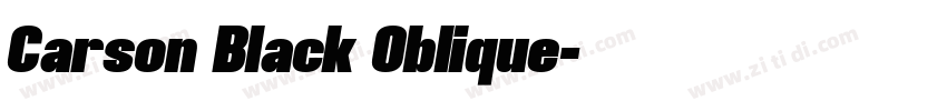 Carson Black Oblique字体转换